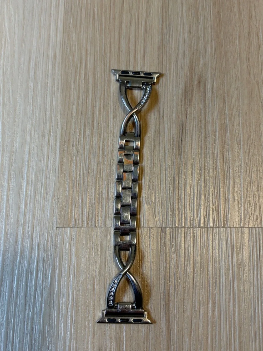 Silver Metal Link Watch Band Adapter for Apple Watch